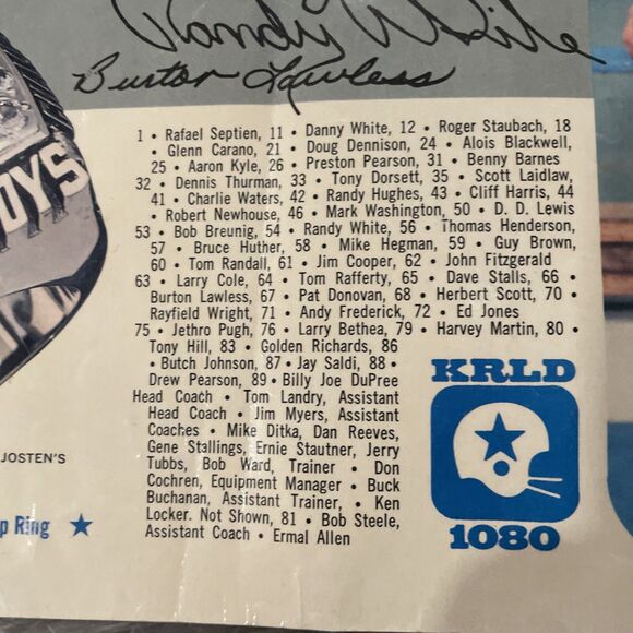 RARE VINTAGE 23x34 1978 Super Bowl VII Champions Dallas Cowboys Two-Sided Poster - Picture 4 of 16